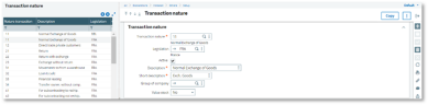 Transaction nature function